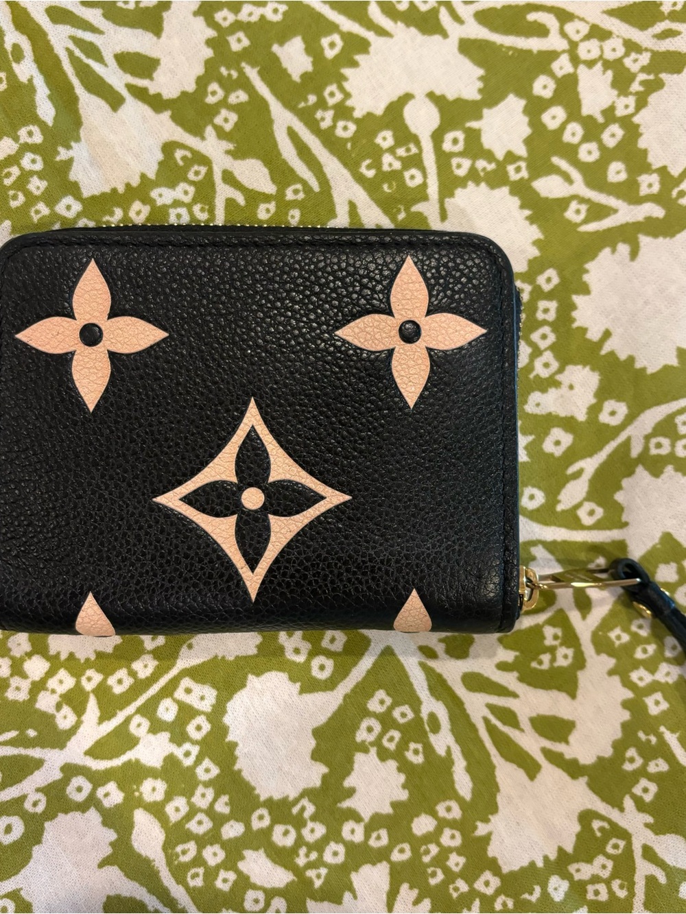 Louis Vuitton Black/Beige Monogram Empreinte Leather Zippy Coin Purse - Picture 2 of 6
